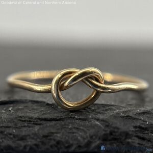 Elegant Real 10k Gold Women's Knot Ring